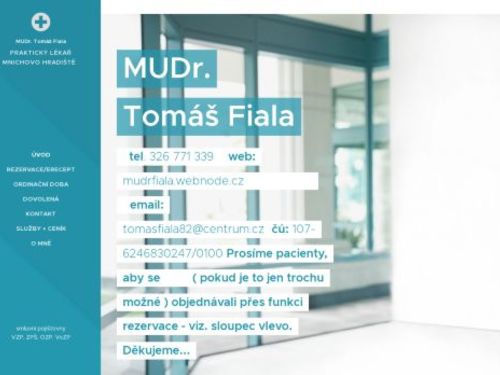 Praktický lékař pro dospělé - MUDr. Tomáš Fiala