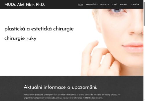 Zobrazit webové stránky Ambulance plastické chirurgie - MUDr. Aleš Fibír, Ph.D., Poštovní ul.