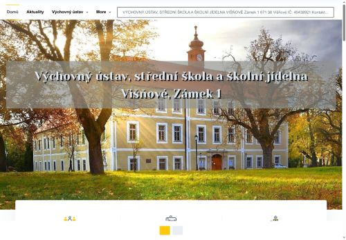 Webové stránky Výchovný ústav, střední škola a školní jídelna Višňové, Zámek 1, Višňové
