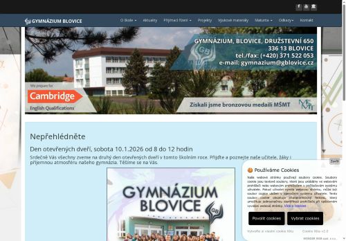 Zobrazit webové stránky Gymnázium Blovice