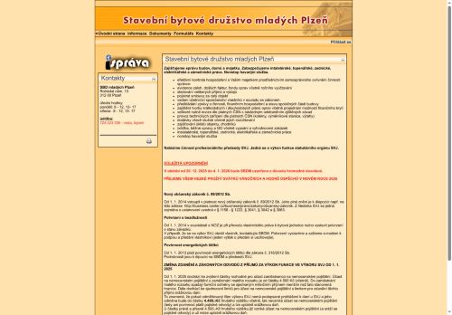 Stavební bytové družstvo mladých Plzeň nabízí práci na pozici Administrativnětechnický/á pracovník/ce v obci Plzeň