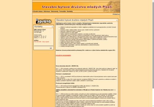 Stavební bytové družstvo mladých Plzeň nabízí práci na pozici Administrativnětechnický/á pracovník/ce v obci Plzeň