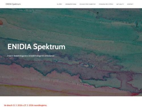 Interní, endokrinologická a diabetologická ambulance ENIDIA Spektrum, s.r.o. - MUDr. Dana Kafková