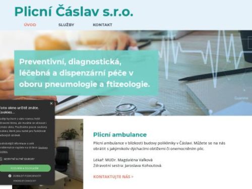 Plicní Čáslav s.r.o. - MUDr. Magdaléna Vaľková
