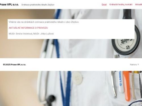 Praktický lékař pro dospělé - MUDr. Emilie Veletová, MUDr. Jitka Lužová