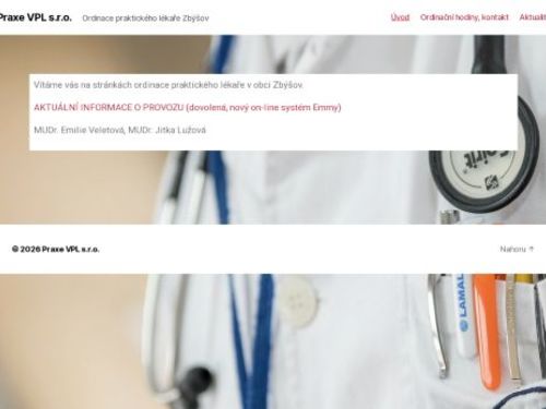 Praktický lékař pro dospělé - MUDr. Emilie Veletová, MUDr. Jitka Lužová