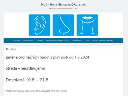 ORL ambulance - MUDr. Hana Glanzová