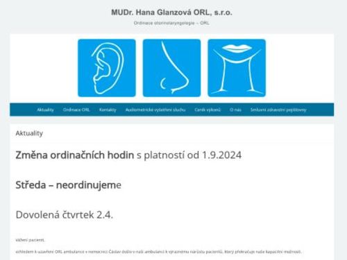 ORL ambulance - MUDr. Hana Glanzová