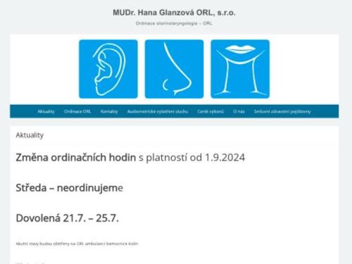 ORL ambulance - MUDr. Hana Glanzová