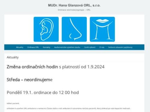 ORL ambulance - MUDr. Hana Glanzová
