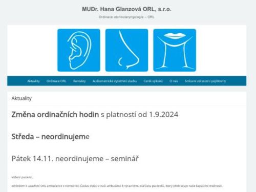 ORL ambulance - MUDr. Hana Glanzová