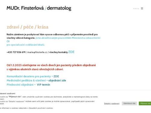 Dermatologie - MUDr. Marie Finsterlová