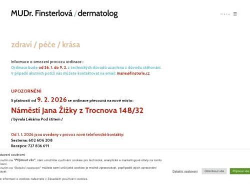 Dermatologie - MUDr. Marie Finsterlová