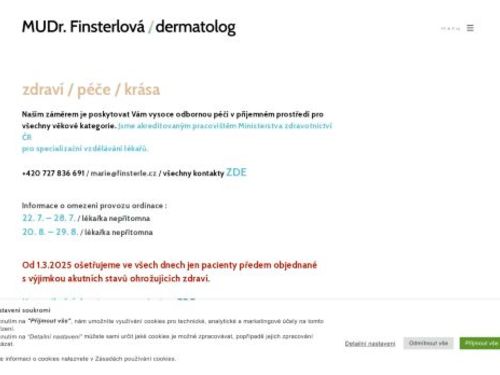 Dermatologie - MUDr. Marie Finsterlová