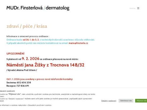 Dermatologie - MUDr. Marie Finsterlová