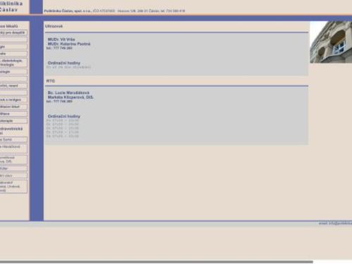 Ultrazvuk a RTG - Poliklinika Čáslav - MUDr. Vít Vrša, MUDr. Katarína Psotná