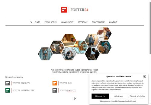 Webové stránky Foster Hospitality s.r.o., Praha