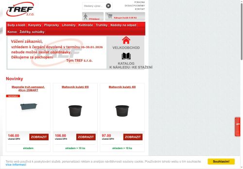 TREF s.r.o. nabízí práci na pozici Skladník, řidič manipulačního vozíku  m/ž v obci Znojmo