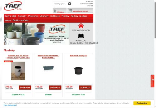 TREF s.r.o. nabízí práci na pozici Skladník, řidič manipulačního vozíku  m/ž v obci Znojmo