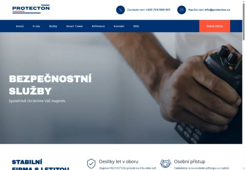 Webové stránky Falcon para s.r.o., Mnichovo Hradiště