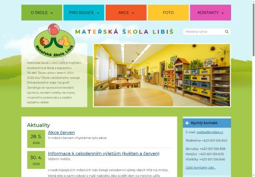Mateřská škola Libiš nabízí práci na pozici Asistent/ka pedagoga v obci Libiš