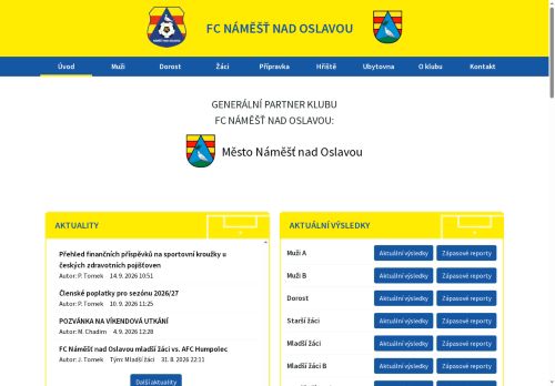 Zobrazit webové stránky FC Náměšť nad Oslavou - Vícenice