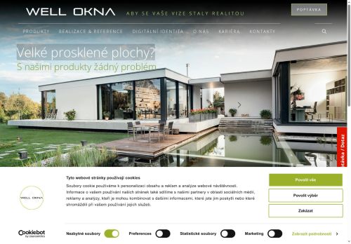 Webové stránky WELL OKNA s.r.o., Třemošná