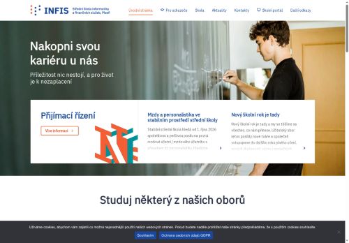 Webové stránky Střední škola informatiky a finančních služeb, Plzeň, Klatovská 200 G, Plzeň