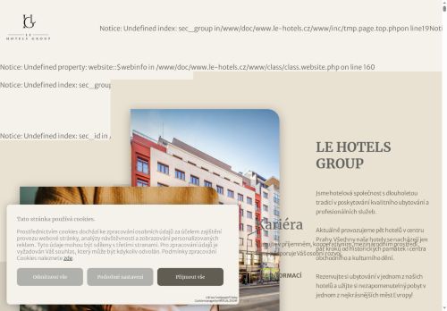 Webové stránky Le-Investment, spol.s r.o., Praha