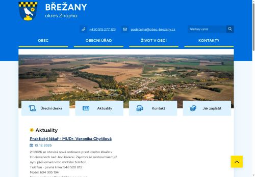 Zobrazit webové stránky Obecní úřad Břežany
