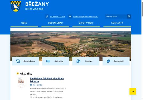 Zobrazit webové stránky Obecní úřad Břežany