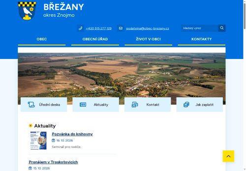 Zobrazit webové stránky Obecní úřad Břežany