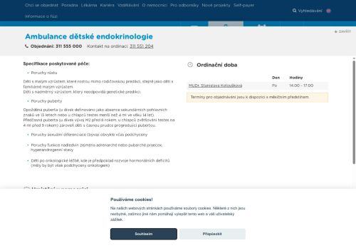 Zobrazit webové stránky Ambulance dětské endokrinologie - Nemocnice Hořovice