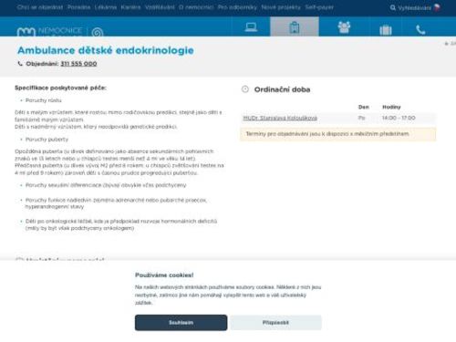 Ambulance dětské endokrinologie - Nemocnice Hořovice