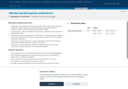 Zobrazit webové stránky Dětská kardiologická ambulance - Nemocnice Hořovice