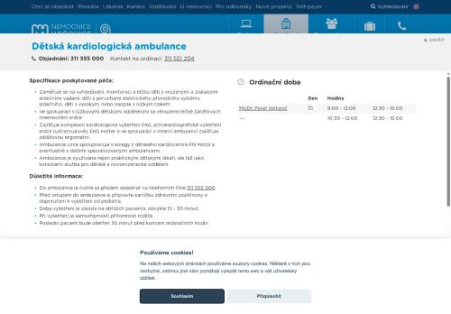 Zobrazit webové stránky Dětská kardiologická ambulance - Nemocnice Hořovice