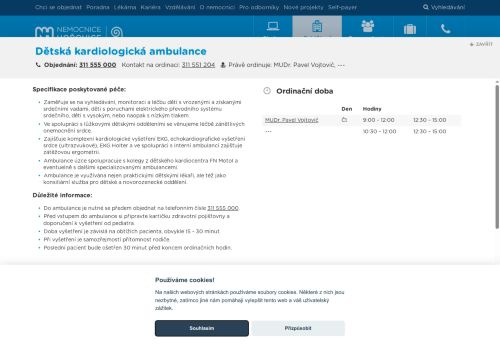 Zobrazit webové stránky Dětská kardiologická ambulance - Nemocnice Hořovice