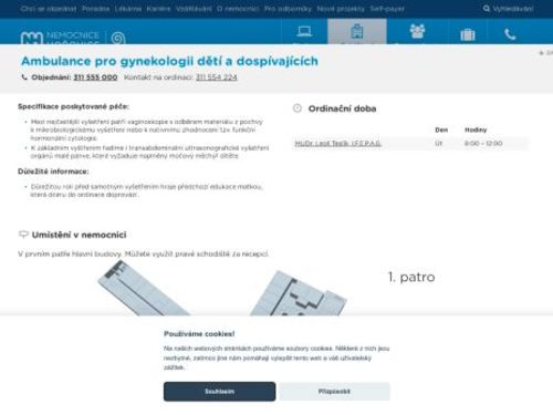 Ambulance pro gynekologii dětí a dospívajících - Nemocnice Hořovice