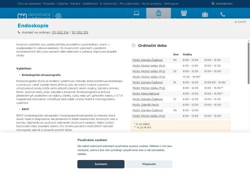 Zobrazit webové stránky Endoskopie - Nemocnice Hořovice