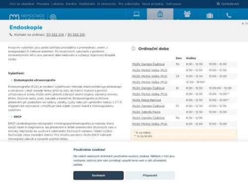 Endoskopie - Nemocnice Hořovice