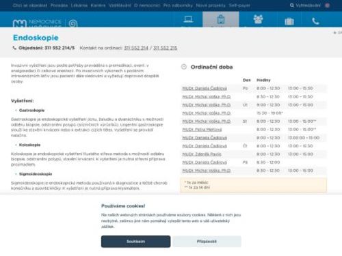 Endoskopie - Nemocnice Hořovice