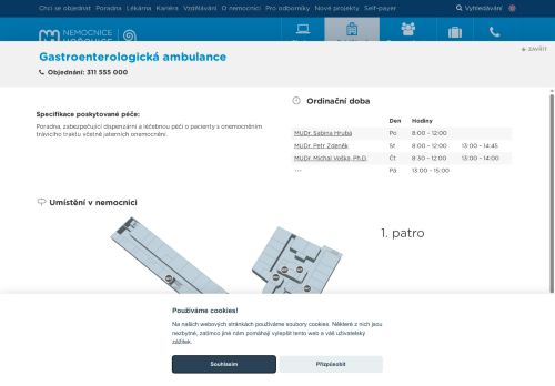 Zobrazit webové stránky Gastroenterologická ambulance - Nemocnice Hořovice