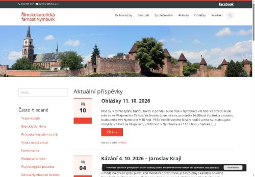 Zobrazit webové stránky Římskokatolická farnost Nymburk