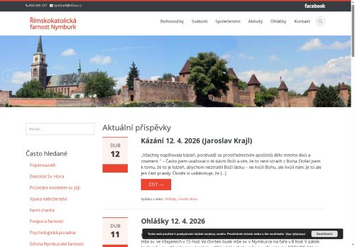 Zobrazit webové stránky Římskokatolická farnost Nymburk