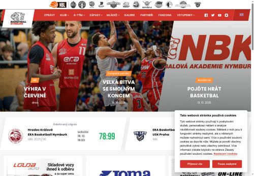 Zobrazit webové stránky Basketball Nymburk