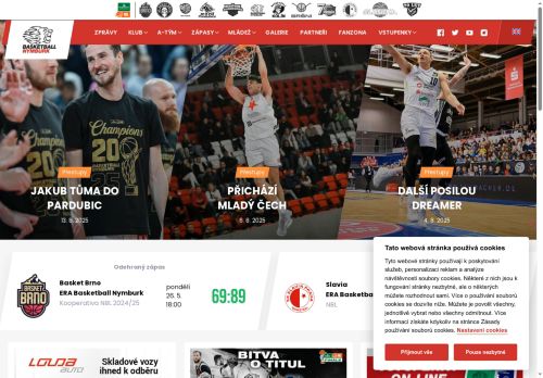 Zobrazit webové stránky Basketball Nymburk