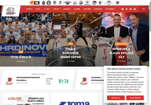 Zobrazit webové stránky Basketball Nymburk