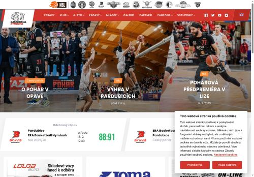 Zobrazit webové stránky Basketball Nymburk