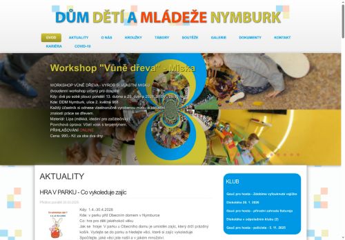 Zobrazit webové stránky Dům dětí a mládeže