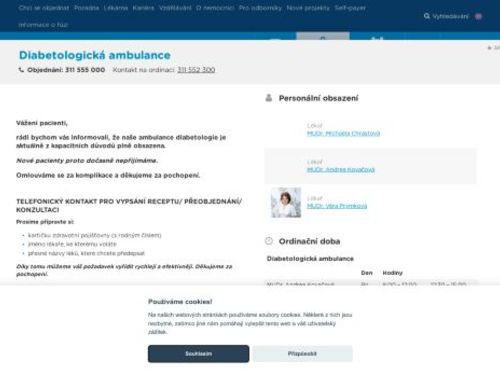 Diabetologická ambulance - Nemocnice Hořovice